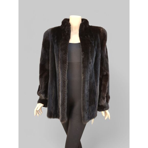 Vintage Dark Brown Mink Jacket -Medium/Large - Picture 2 of 8
